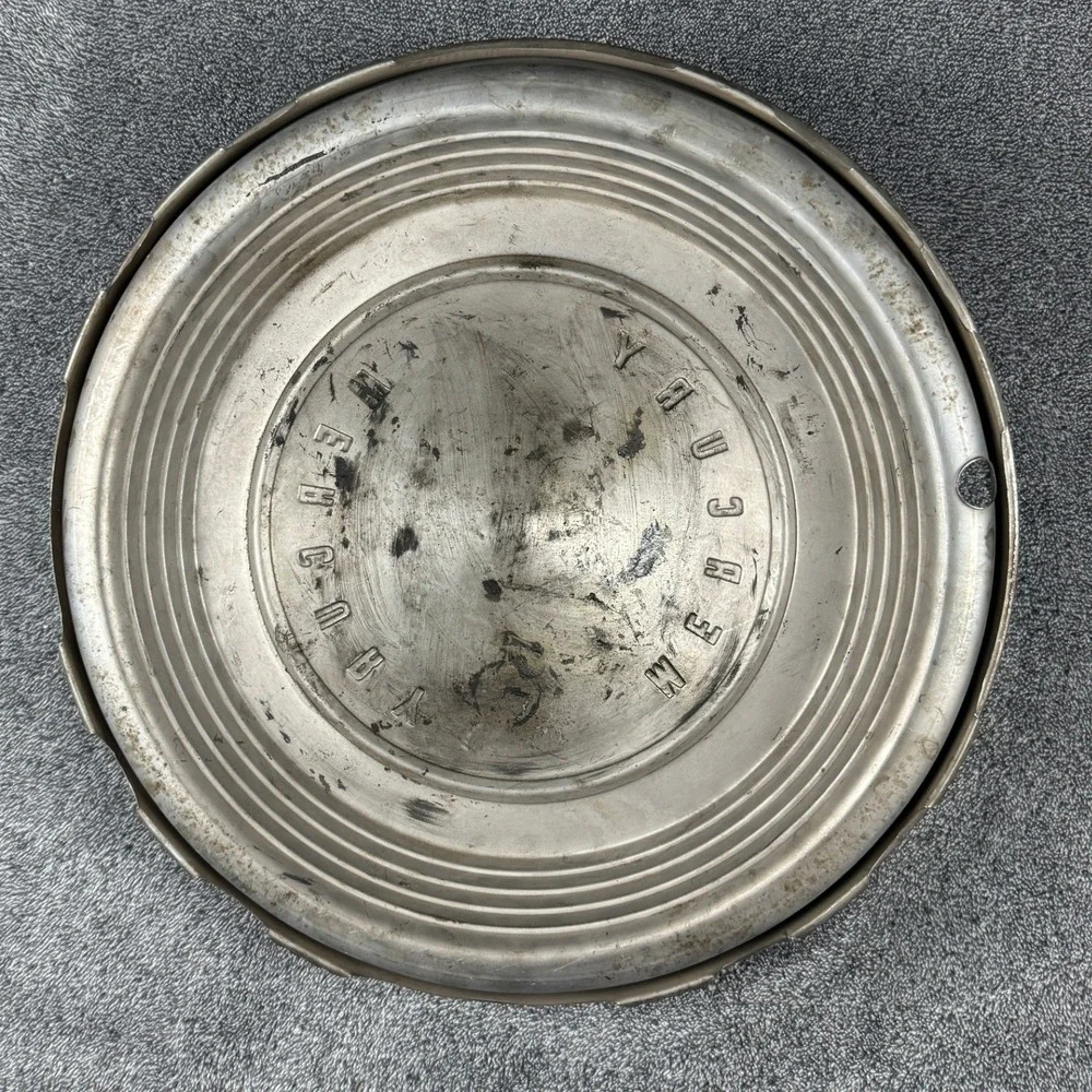Vintage Mercury 13 Inch Stainless Steel Hubcap Wheel Cover OEM Block Lettering